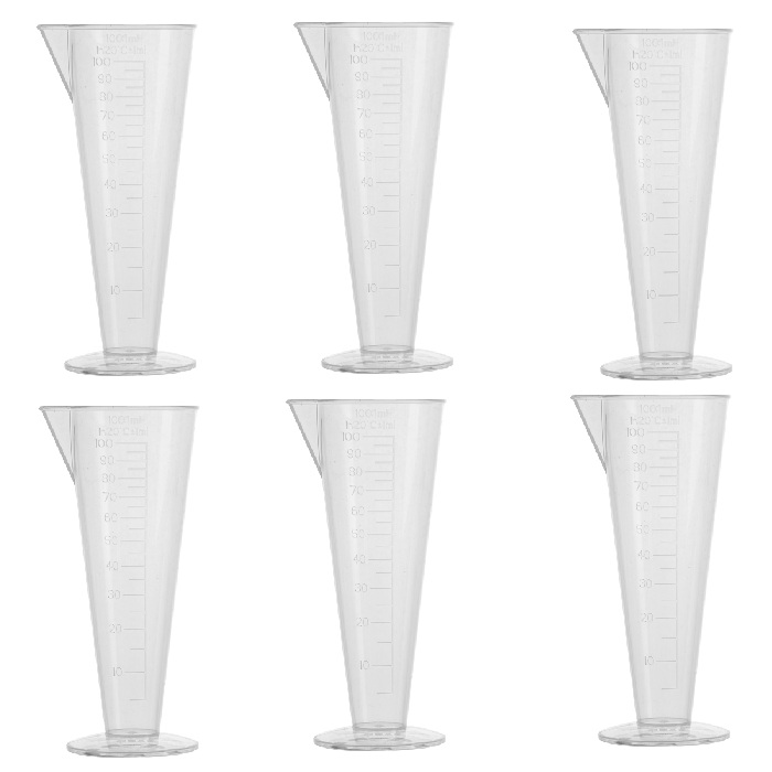 Set 6 pahare gradate lichide 5x14,5cm,100ml