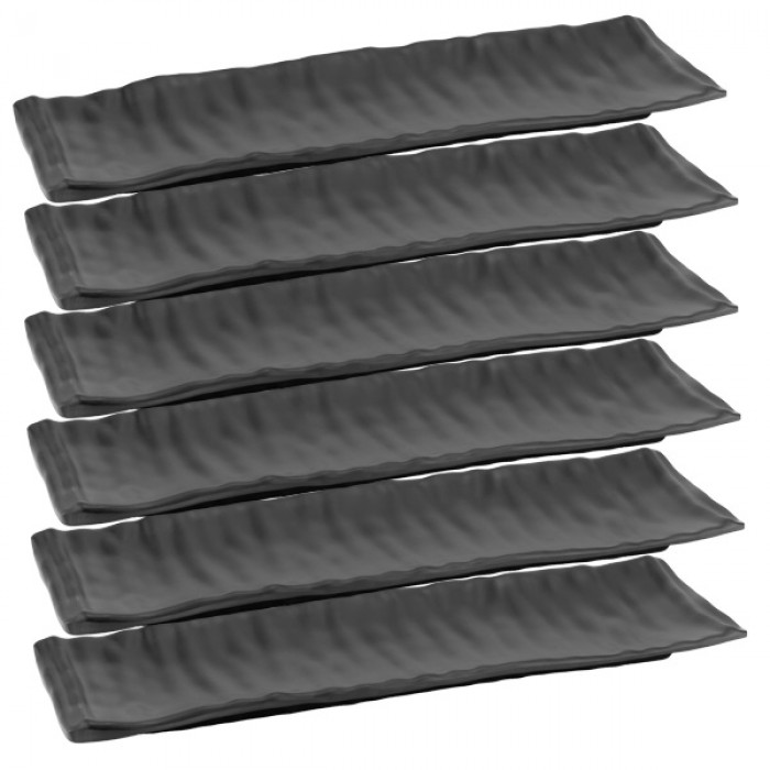 Set 6 platouri dreptunghiulare melamina SHIBUI 32x10xh1,5cm