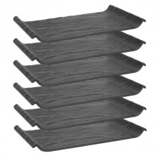 Set 6 platouri dreptunghiulare melamina SHIBUI 41x23xh3,5cm