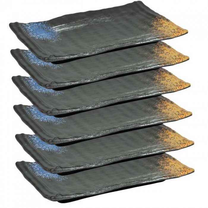 Set 6 platouri melamina OKIMI 25x15xh1,5cm