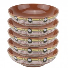 Set 6 salatiere ceramica stil traditional 23cm,cu decor