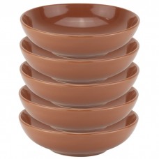 Set 6 salatiere ceramica stil traditional 23cm.maro