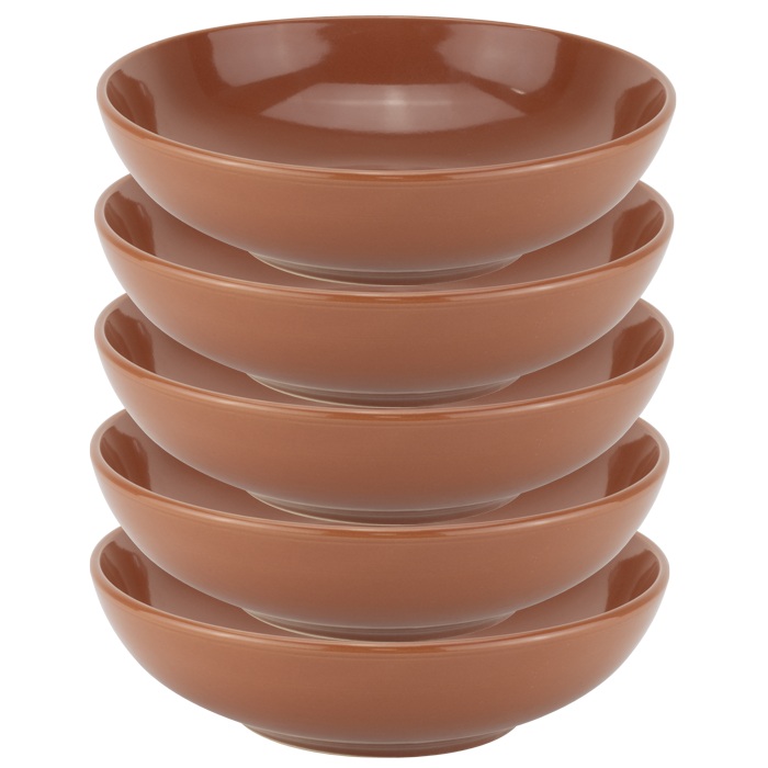 Set 6 salatiere ceramica stil traditional 23cm.maro