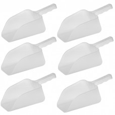 Set 6 scafe policarbonat 1200ml,19,5x12,5xh9,5cm,albe