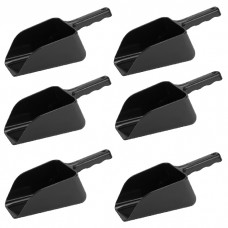 Set 6 scafe policarbonat 1200ml,19,5x12,5xh9,5cm,negre
