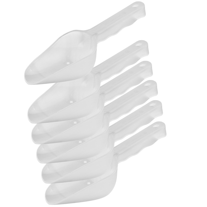 Set 6 scafe policarbonat 180ml,12,5x7,5xh6cm,albe