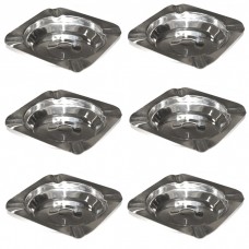 Set 6 scrumiere inox patrate Raki