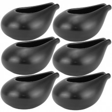 Set 6 sosiere CULINARO VISION BLACK 200ml din portelan