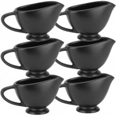 Set 6 sosiere CULINARO VISION BLACK din portelan 100ml