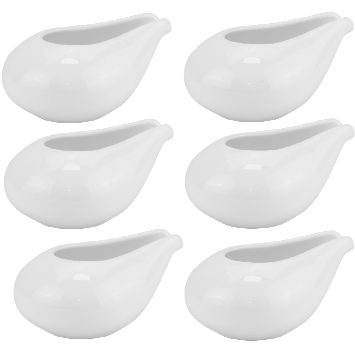 Set 6 sosiere Culinaro Vision White din portelan 200ml