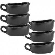 Set 6 sosiere porrtelan CULINARO VISION BLACK pentru sos gravy 100ml