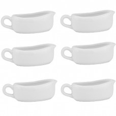 Set 6 sosiere porrtelan Culinaro Vision White pentru sos gravy 100ml