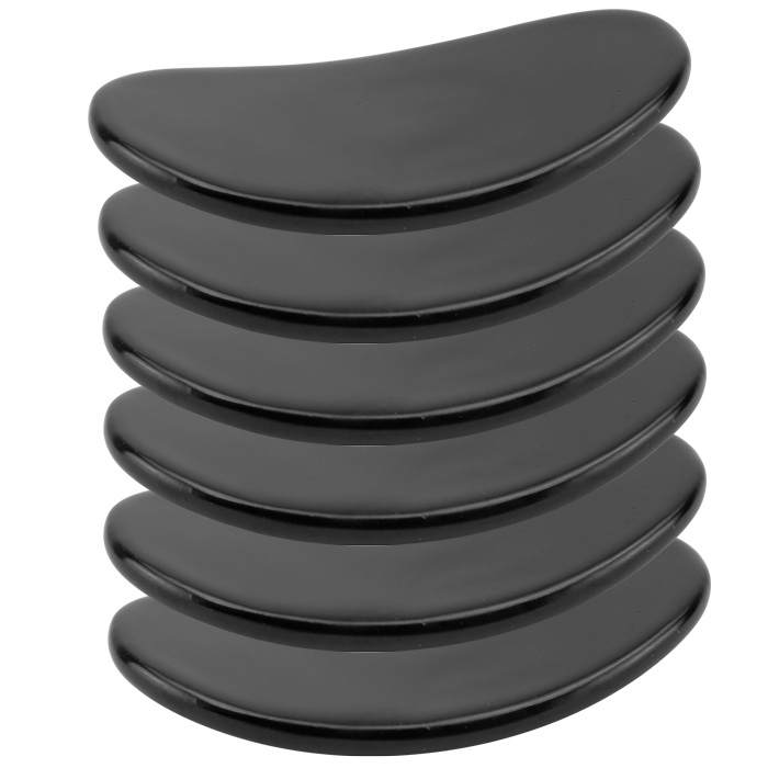 Set 6 suporturi betisoare chinezesti CULINARO VISION BLACK din portelan 7,5cm