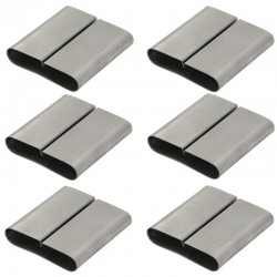 Set 6 suporturi din inox pentru meniu masa restaurant Culinaro 8x8xh2cm...