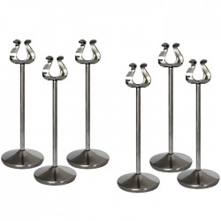 Set 6 suporturi metalice Culinaro pentru afisare meniu,numere de masa restaurant 200mm...