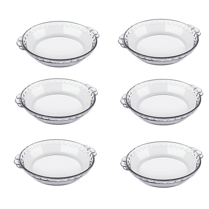 Set 6 tavi rotunde de copt Marinex Forno din sticla termorezistenta 1,6l  28x25,4xh4,7cm