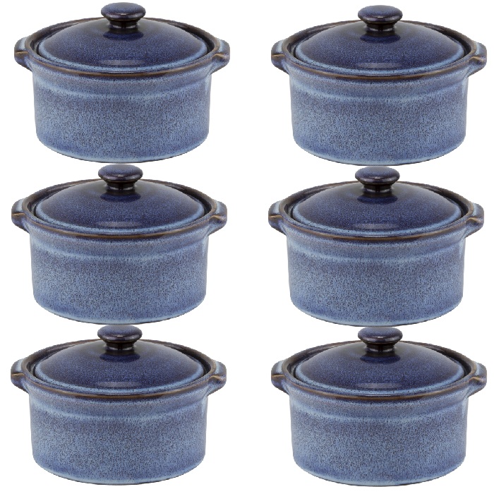 Set 6 vase  de copt si servit ceramica Culinaro Laguna 550 ml,14xh9,8cm