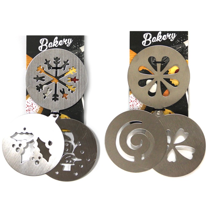 Set sabloane inox RAKI pentru decorarea prajiturilor
