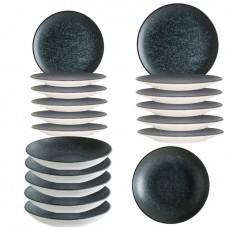 Set serviciu masa 18 piese Bonna VESPER MATT 6 farfurii 21cm,6 farfurii 25cm cu 6 farurii adanci portelan 25cm,1300ml