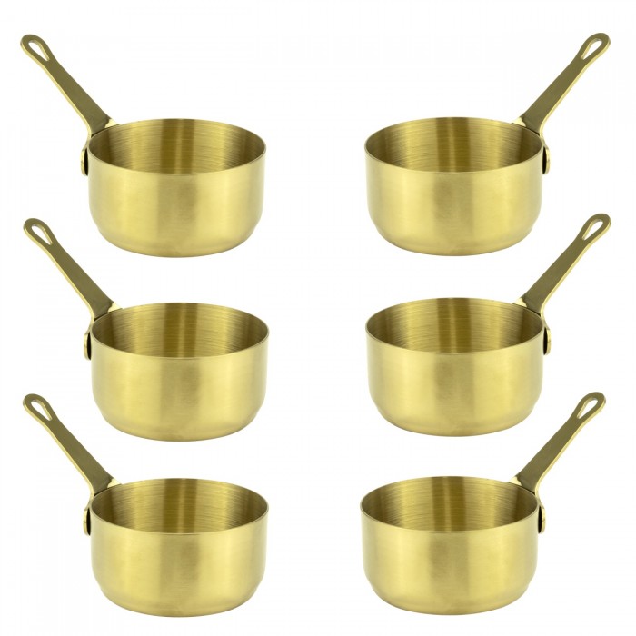 Sosiera cu maner din inox Culinaro 80ml, 6,2xh3cm,aurie