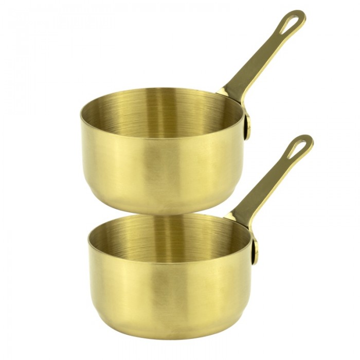 Sosiera Culinaro cu maner din inox 125ml, 5,4xh3,2cm,aurie