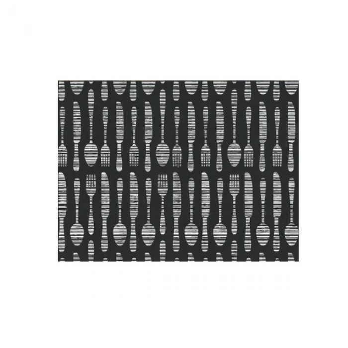 Suport farfurii din hartie RAKI 30x40cm decor GOURMET BIANCO culoare neagra set 250buc