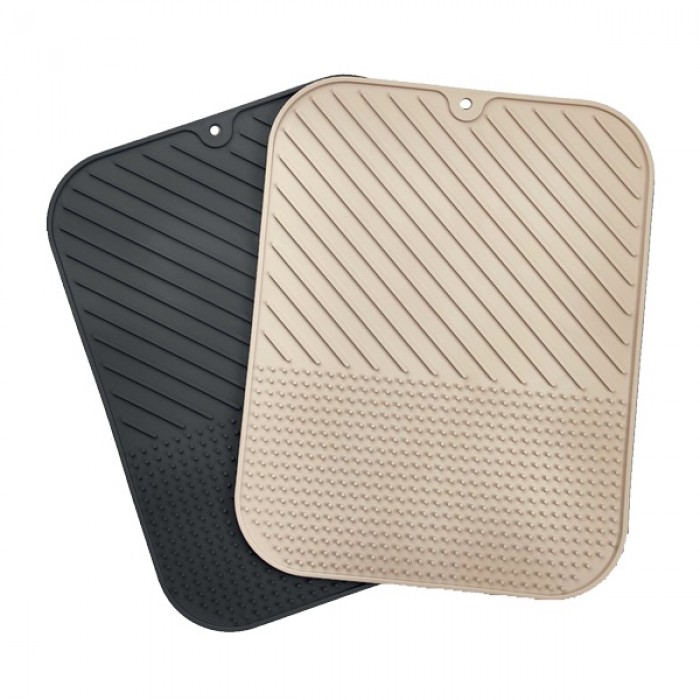 Suport multifunctional, silicon pentru uscare vase,pahare,farfurii 36x28cm,antracit