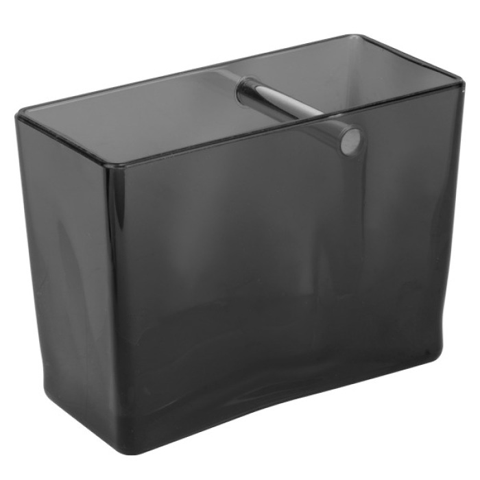 Suport pentru periute dinti 6x12xh9cm,negru transparent