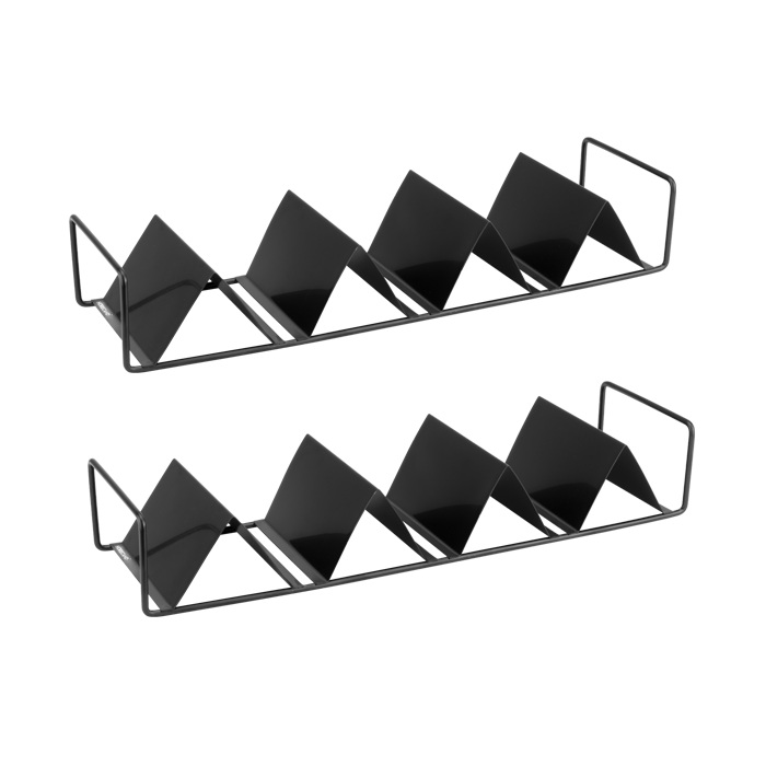 Suport pentru tacos,sandwich 35x10xh6,6cm,din inox,negru