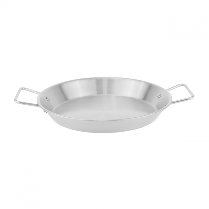 Tigaie din inox de gatit si servit paella Culinaro 35xh4cm,iductie,argintiu