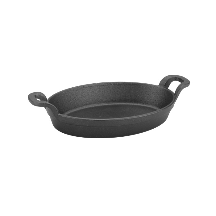 Tigaie ovala cu manere, fonta Raki 21x15xh4cm