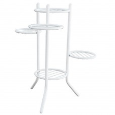 Suport pentru 5 ghivece flori RAKI, 50xh53cm, metalic, alb