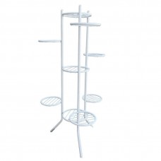 Suport pentru 9 ghivece RAKI, 50xh100cm, metalic, alb