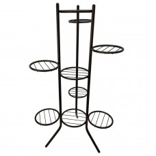 Suport pentru 9 ghivece RAKI, 50xh100cm, metalic, maro