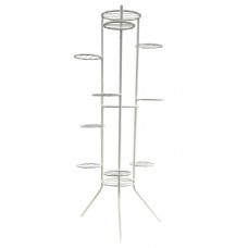 Suport pentru 12 ghivece RAKI, 60xh135cm, metalic, alb