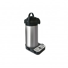 Termos cu pompa RAKI inox interior si exterior 3l D15xh34,3cm cu suport termos cu tava pentru picurare