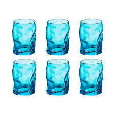 Set 6 pahare apa BORMIOLI ROCCO SORGENTE 300ml albastre