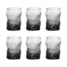 Set 6 pahare apa BORMIOLI ROCCO SORGENTE 300ml fumurii