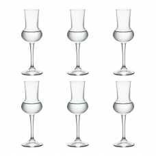 Set 6 pahare Grappa cu picior BORMIOLI ROCCO RESTAURANT, 81ml