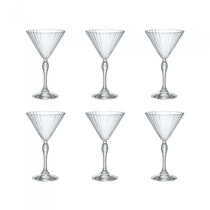 Set 6 pahare cocktail BORMIOLI ROCCO AMERICA MARTINI 250ml