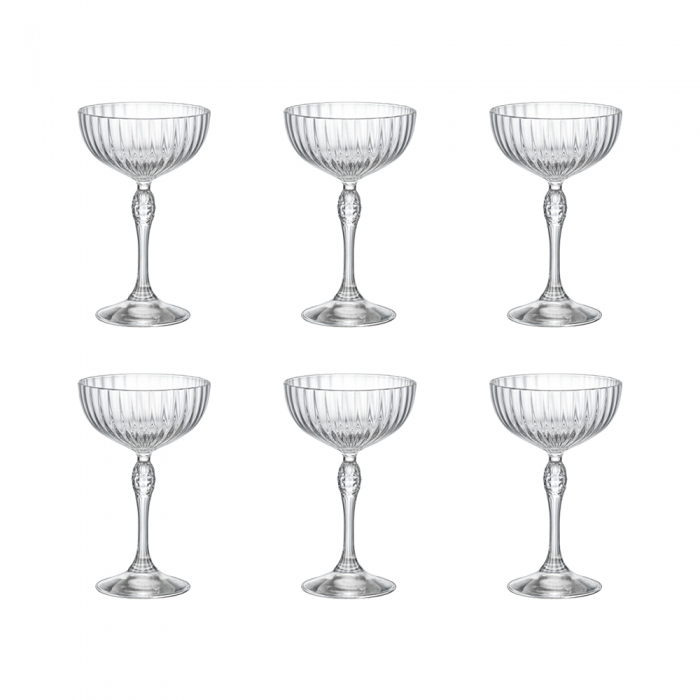 Set 6 pahare cocktail BORMIOLI ROCCO AMERICA 230ml COCKTAIL COUPE