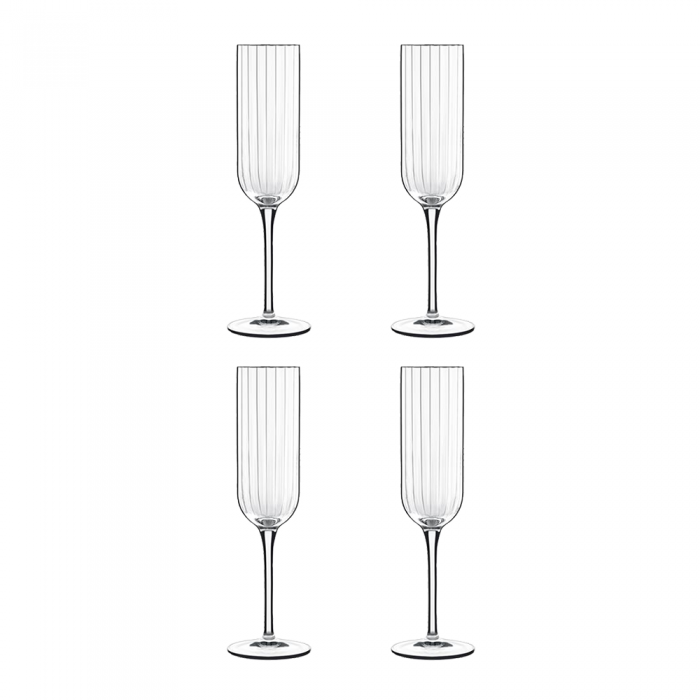 Set 4 pahare sampanie LUIGI BORMIOLI BACH 210ml D7xH23,5cm
