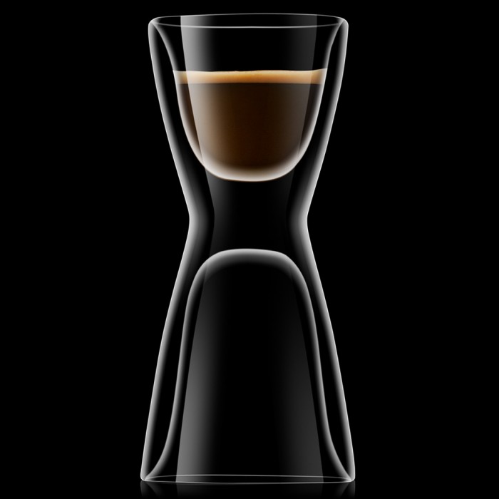 Set 2 pahare termice cu pereti dubli LUIGI BORMIOLI DRINK & DESIGN ESPRESSO/WATER 65ml/100ml D6,7xH14,2cm