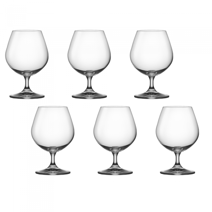 Set 6 pahare pentru coniac BOHEMIA CRISTAL LARA 400ml