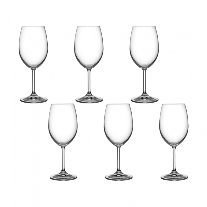 Set 6 pahare pentru vin BOHEMIA CRISTAL LARA 450ml