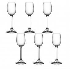 Set 6 pahare pentru lichior BOHEMIA CRISTAL LARA 65ml