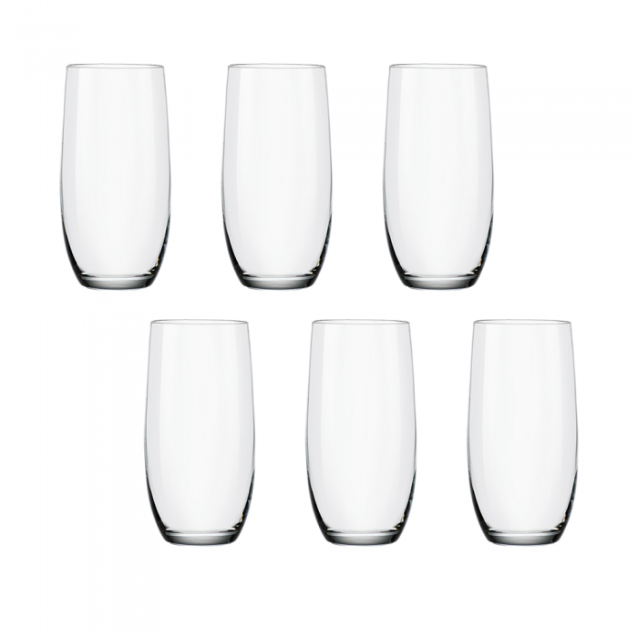 Set 6 pahare bauturi racoritoare BOHEMIA CRISTAL SWING 420ml