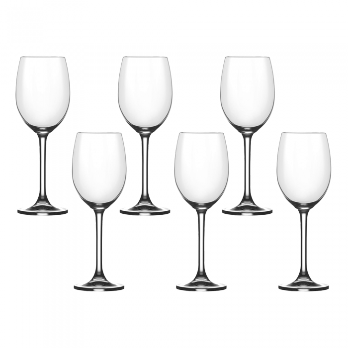 Set 6 pahare vin alb BOHEMIA CRISTAL FLAMENCO 305ml