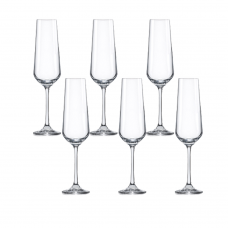 Set 6 pahare pentru vin spumant BOHEMIA CRISTAL SIESTA 180ml