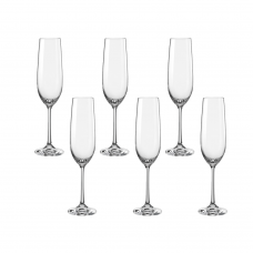 Set 6 pahare pentru sampanie BOHEMIA CRISTAL VIOLA 190ml